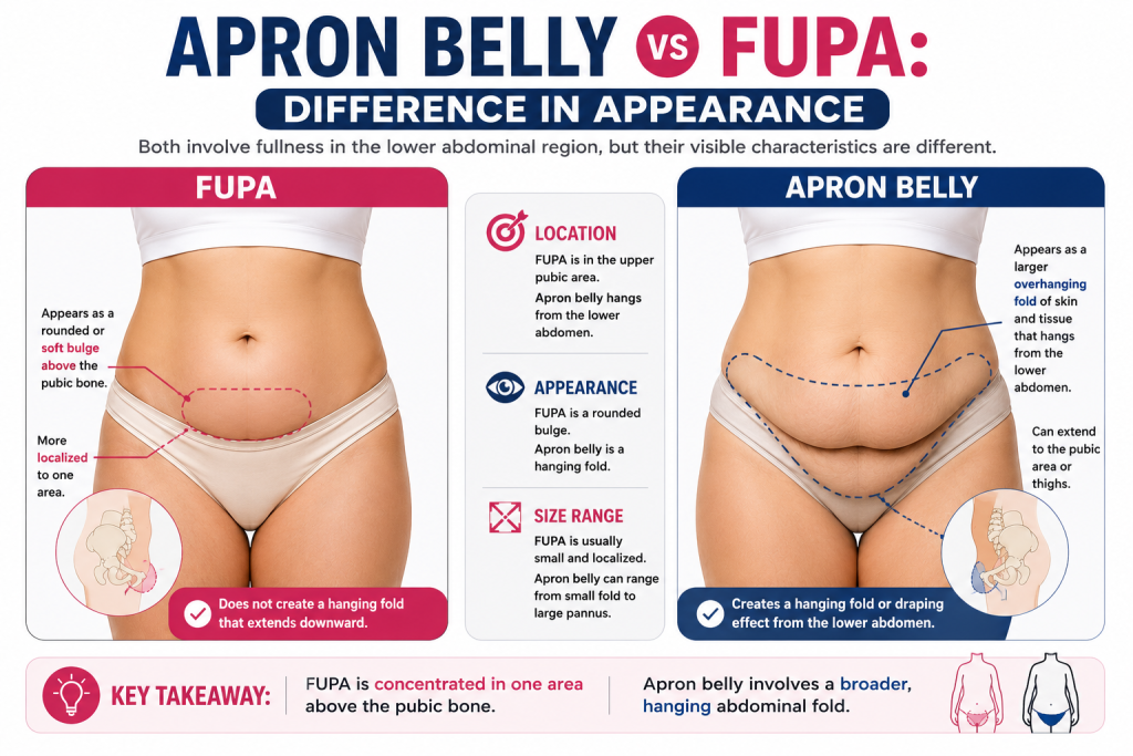 Apron Belly vs FUPA Difference