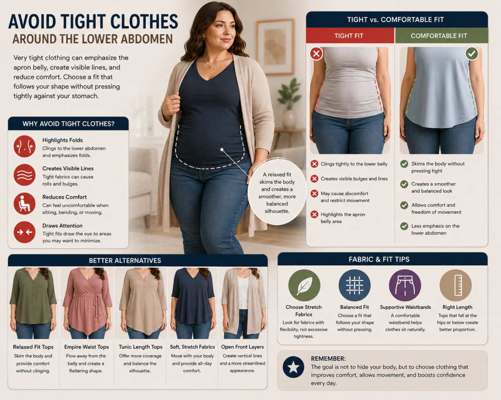 Avoid Tight Clothes Around the Lower Abdomen