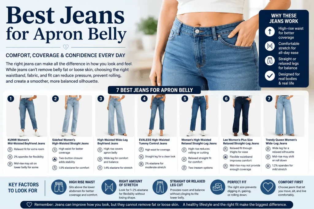 Best Jeans for Apron Belly