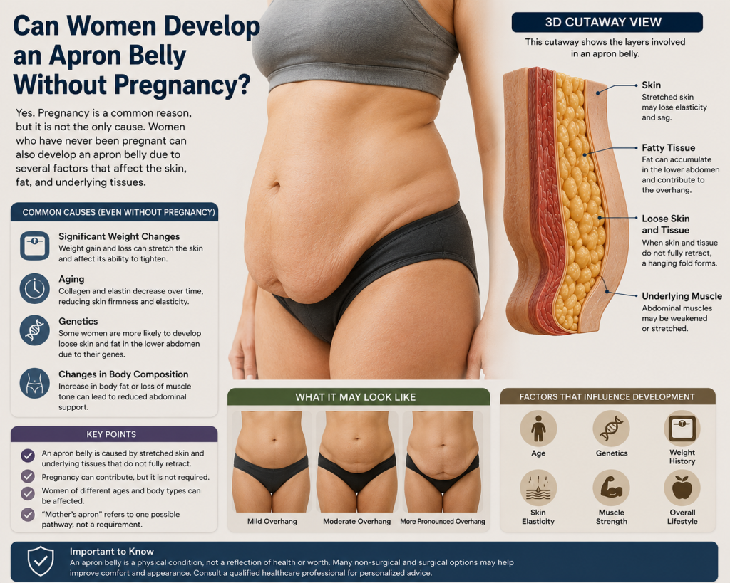 Can Women Develop an Apron Belly Without Pregnancy