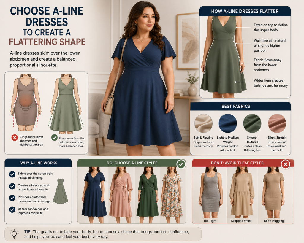 Choose A-Line Dresses to Create a Flattering Shape