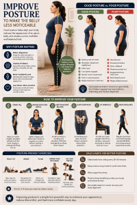 Improve Posture to Make the Belly Less Noticeable